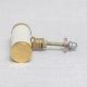White Round Stone Gold Cabinet Knobs